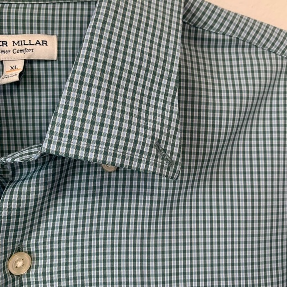 Peter Millar Shirt Men's XL Summer Comfort Stretch Button Down Plaid Stretch - Picture 4 of 9